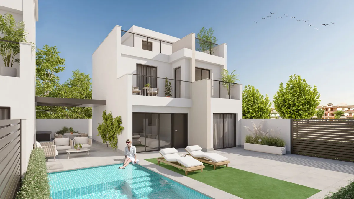 Nieuwbouwvilla met privézwembad en dakterras in Los Alcázares, foto 1