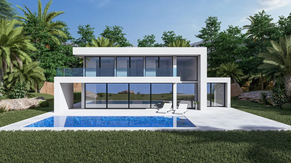 Nieuwbouwvilla met privézwembad en zeezicht in Pedreguer, foto 1