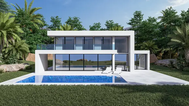 Nieuwbouwvilla met privézwembad en zeezicht in Pedreguer, Pedreguer