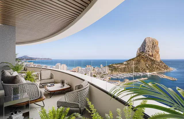 Nieuwbouwappartement met zeezicht en zwembad in Calp, Calp