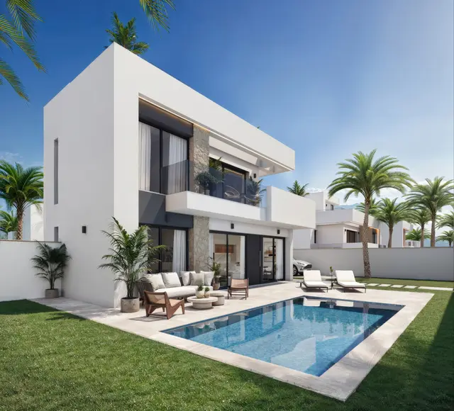 Nieuwbouwvilla met privézwembad en meerzicht in Torre-Pacheco, Santa Rosalía Lake and Life Resort, Torre-Pacheco