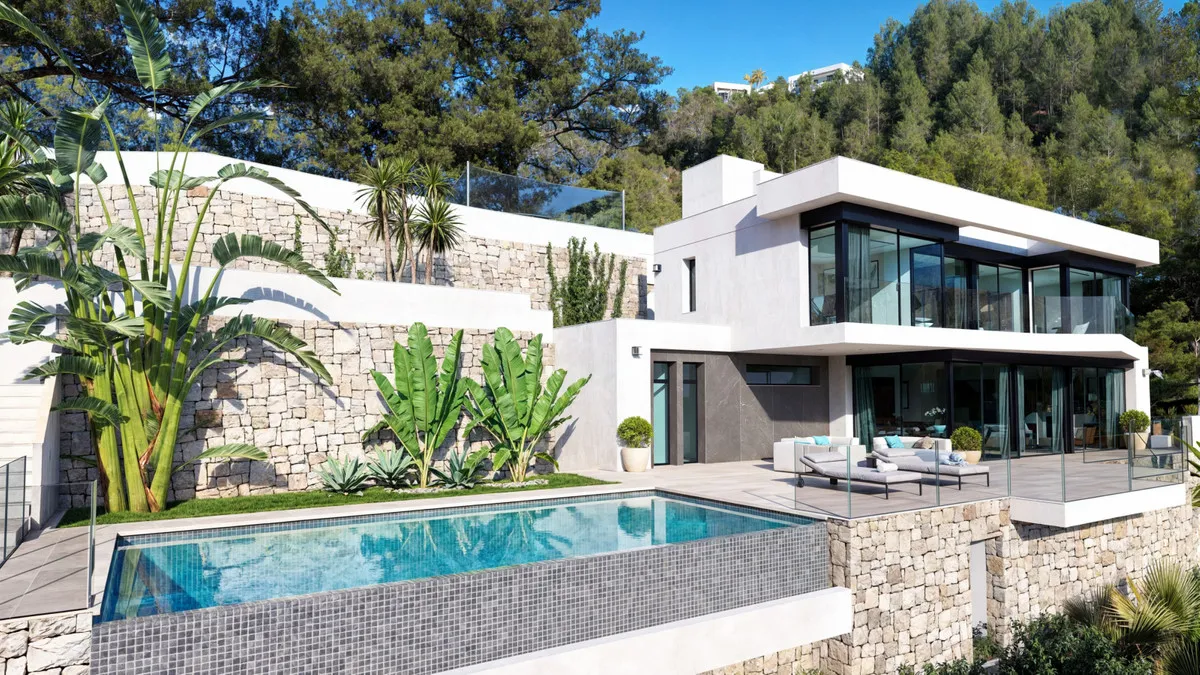 Nieuwbouwvilla met privézwembad en zeezicht in Calp, foto 2