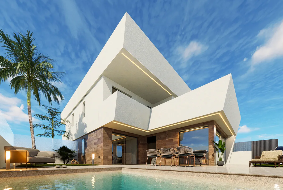 Nieuwbouwvilla met privézwembad en tuin in San Pedro del Pinatar, foto 1