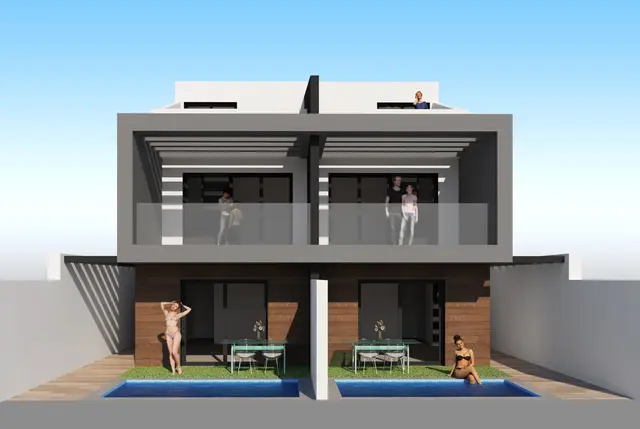 Nieuwbouwvilla met privézwembad in Santiago de la Ribera, Santiago de la Ribera, San Javier