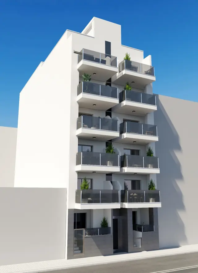 Nieuwbouwappartement met zeezicht en 3 slaapkamers in Torrevieja, Torrevieja