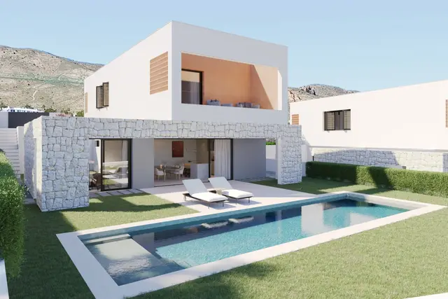 Nieuwbouwvilla met privézwembad en zeezicht in Finestrat, Finestrat
