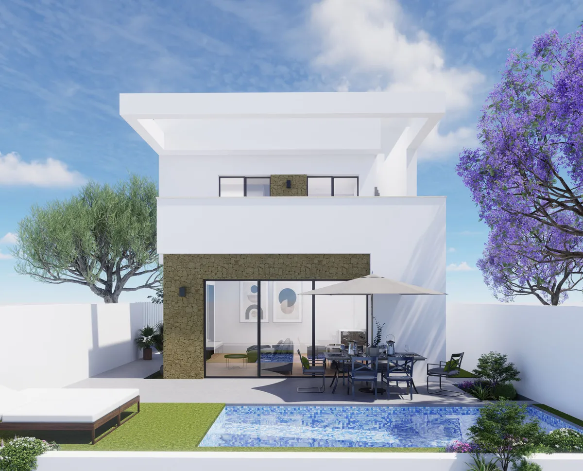 Nieuwbouwvilla met dakterras aan de golfbaan in La Zenia, Orihuela, foto 1