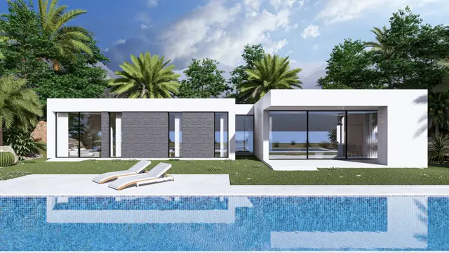 Nieuwbouwvilla met privézwembad en zeezicht in Pedreguer, Pedreguer