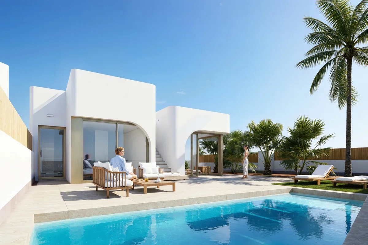 Nieuwbouwvilla's met privézwembad aan de golfbaan in Los Alcázares, foto 2