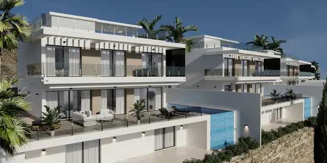 Nieuwbouwvilla met privézwembad en zeezicht in Finestrat, Finestrat