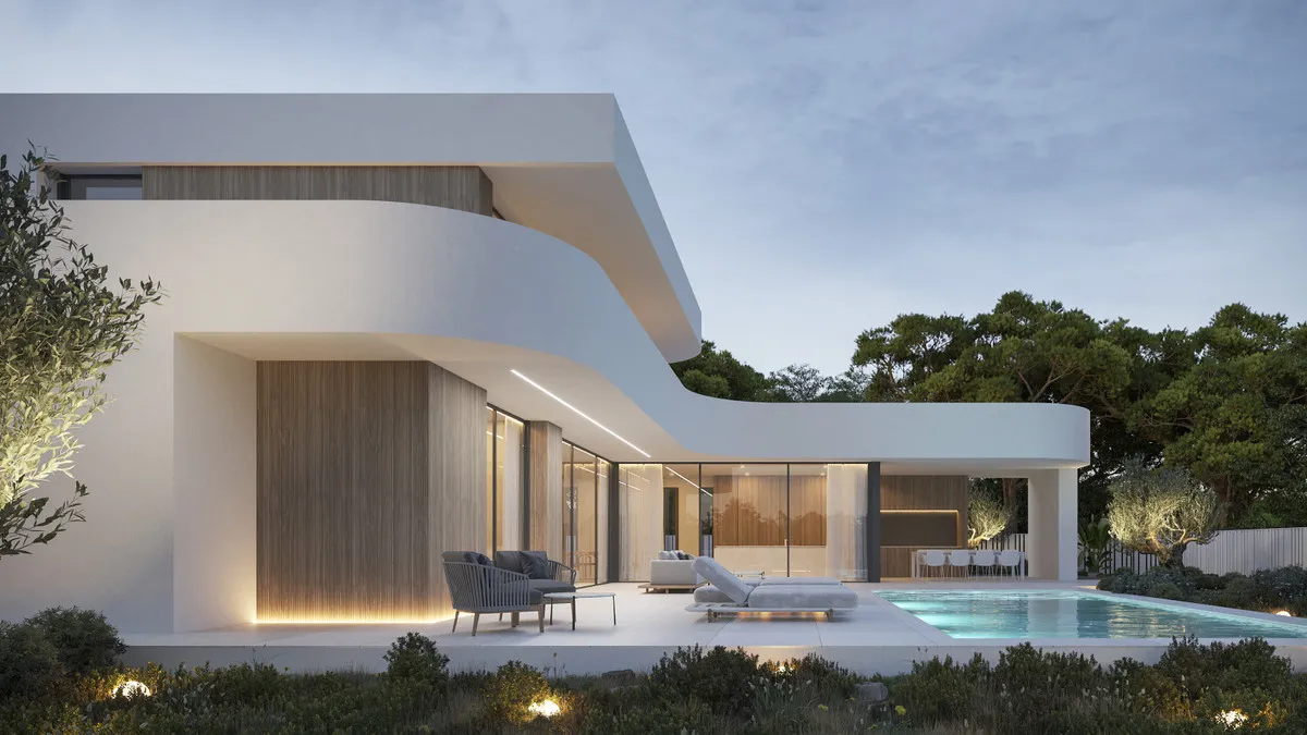 Nieuwbouwvilla met privézwembad en tuin in Moraira, Teulada, foto 2