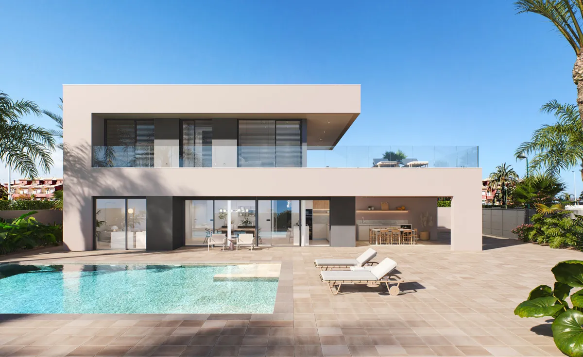 Nieuwbouwvilla met privézwembad en zeezicht in Pilar de la Horadada, foto 1