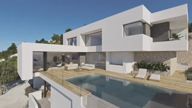 Nieuwbouwvilla met privézwembad en zeezicht in Benitachell, Cumbre del Sol, el Poble Nou de Benitatxell/Benitachell