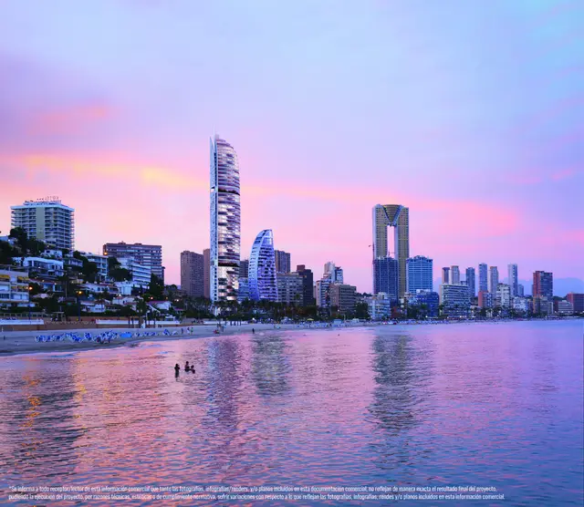 Nieuwbouwappartement met privézwembad en zeezicht in Benidorm, Benidorm