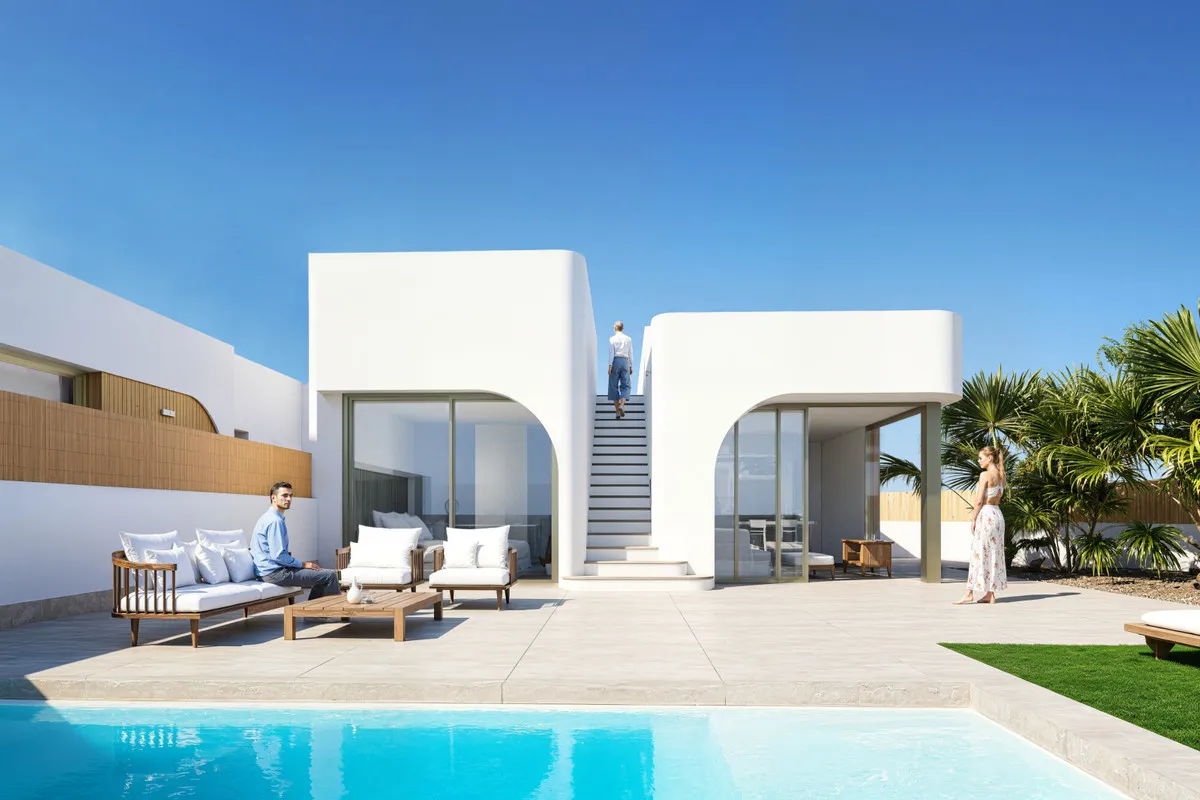 Nieuwbouwvilla's met privézwembad aan de golfbaan in Los Alcázares, foto 1
