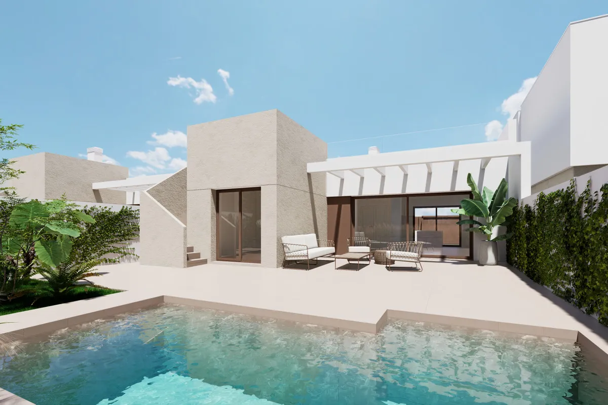 Nieuwbouwvilla's met privézwembad aan de golfbaan in Los Alcázares, foto 1