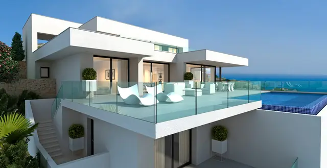 Nieuwbouwvilla met privézwembad en zeezicht in Benitachell, Cumbre del Sol, el Poble Nou de Benitatxell/Benitachell