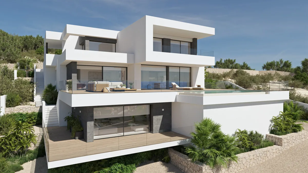 Nieuwbouwvilla met privézwembad en zeezicht in Benitachell, foto 1