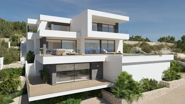 Nieuwbouwvilla met privézwembad en zeezicht in Benitachell, Cumbre del Sol, el Poble Nou de Benitatxell/Benitachell