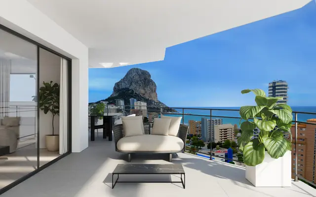 Nieuwbouwappartement met zeezicht en 3 slaapkamers in Calp, Calp