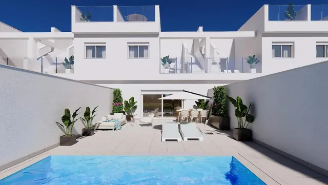 Nieuwbouwvilla's met privézwembad aan de golfbaan in Los Alcázares, Los Alcázares