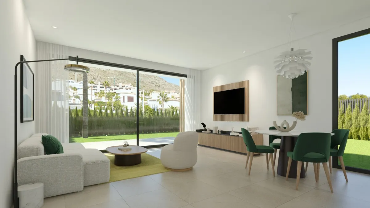 Nieuwbouw rijwoning met zeezicht en zwembad in Finestrat, foto 3