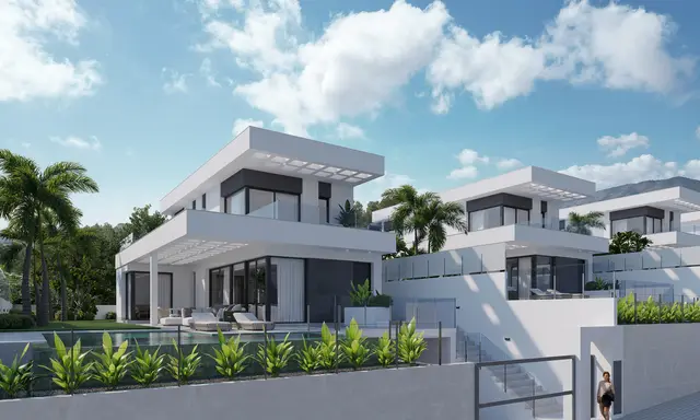 Nieuwbouwvilla met privézwembad en zeezicht in Finestrat, Finestrat