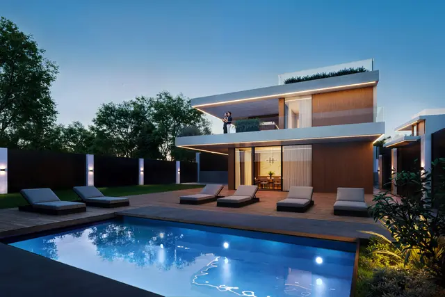 Nieuwbouwvilla's met privézwembad en tuin in Polop, Polop