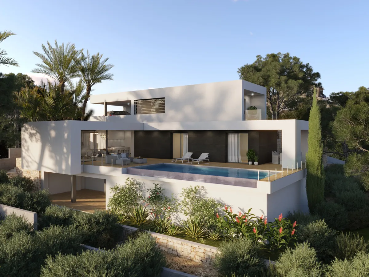 Nieuwbouwvilla met privézwembad en zeezicht in Benitachell, foto 1